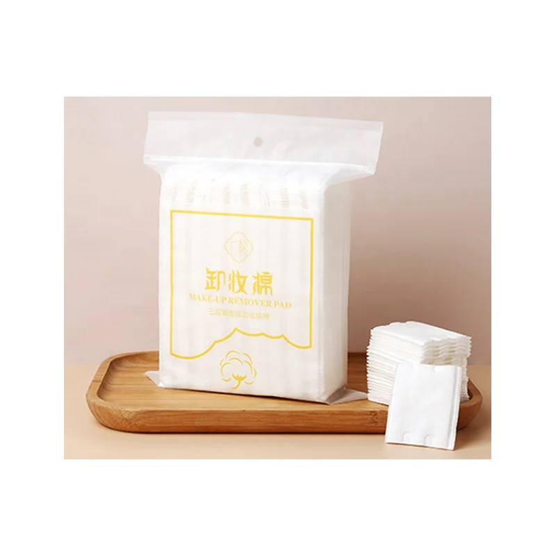 Custom Logo Disposable Makeup Remover Pads Organic Bamboo Cotton Zero Waste Make Up Pads for Beauty