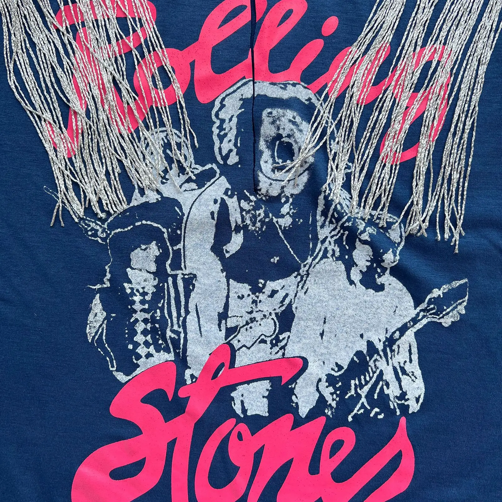 Short Sleeve Printed Design tassel split loose tops with shorts sets Hip hop Street Wear 2022 New Arrive women 2-pieces set