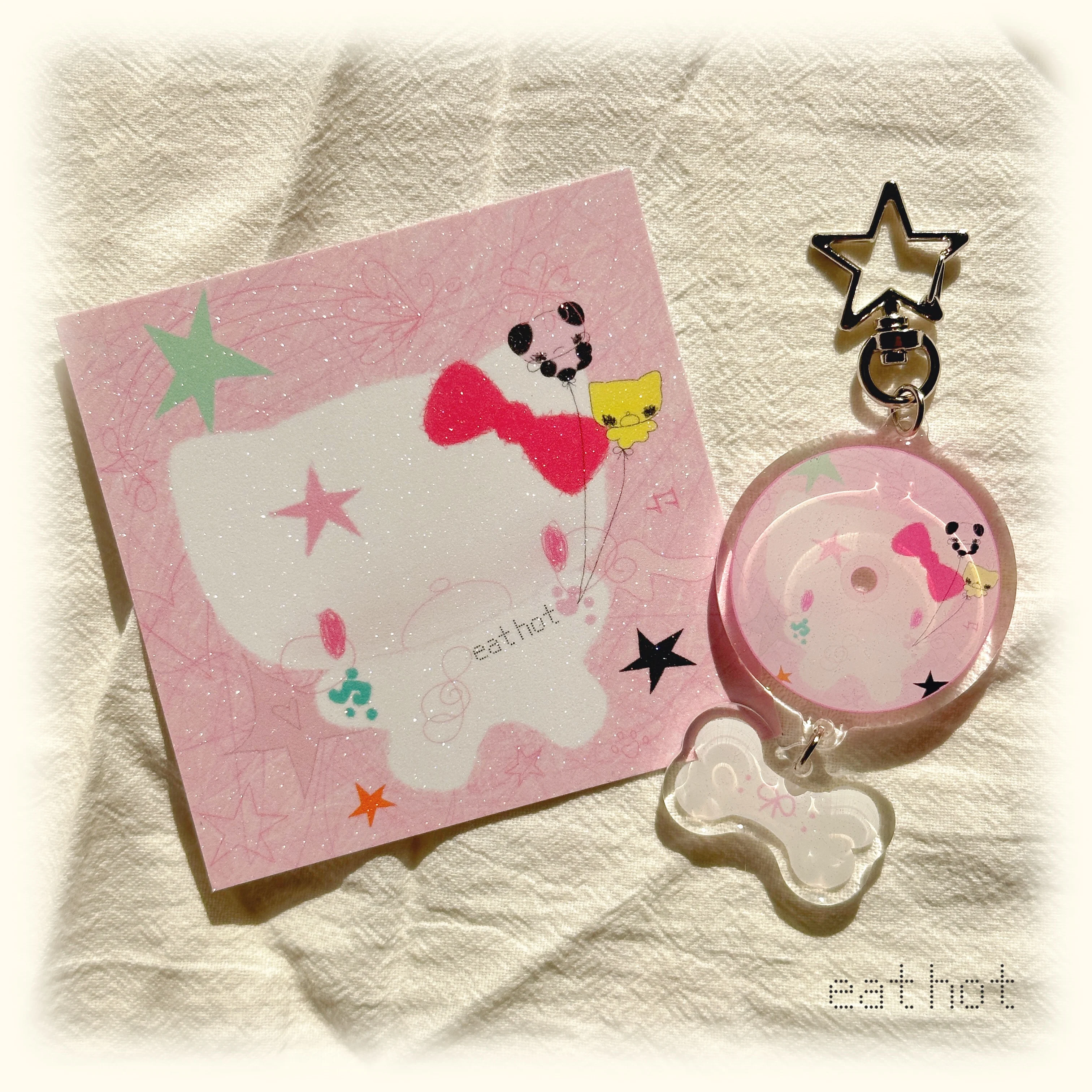 Custom acrylic Epoxy Kpop mini glitter acrylic keychains