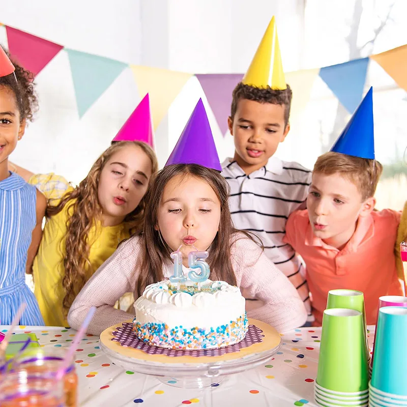 Pink Blue Purple Galaxy Gradient 1pcs/box 0~9 Gradient Color Birthday Anniversary Number Cake Decoration  Votive Candles