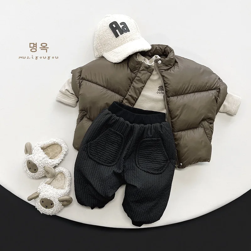 Sunny Baby New winter boys and girls Korean version down cotton vest