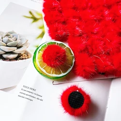 3cm 1Inch Colorful Faux Mink Hair Craft Pom Faux Fur Poms Balls for Hobby Supplies DIY Creative Crafts Party Decorations