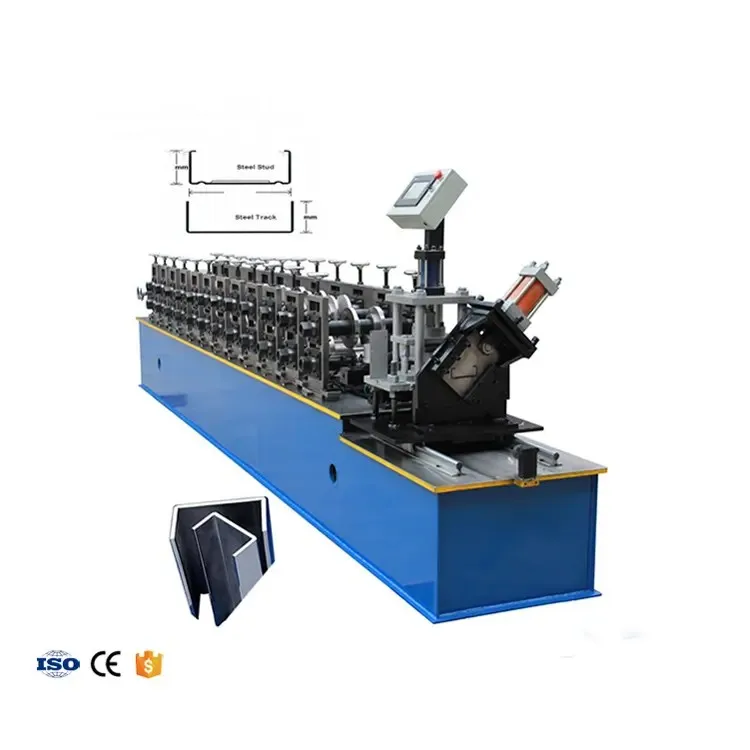 Drywall Stud CD UD UW CW Making Machine Light Keel Stud Track C Channel Steel Roll Forming Machine