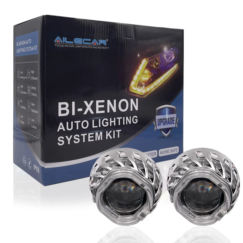 AILECAR hid headlight kit laser headlight projector led laser lens kit car car light system