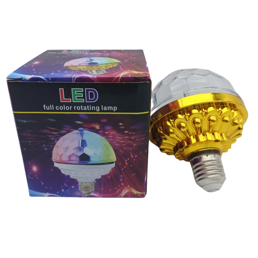 E27 Multicolour Rotating Bulb AC85-265V KTV Stage Colorful Disco Magic Ball Projector Light Bulb for Home Room Dance Party