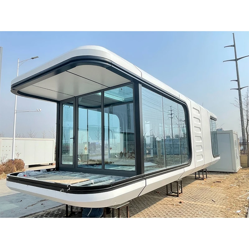 expandable integrated housing 3 bedroom container movable prefabricated modular space capsule prefab hotel room
