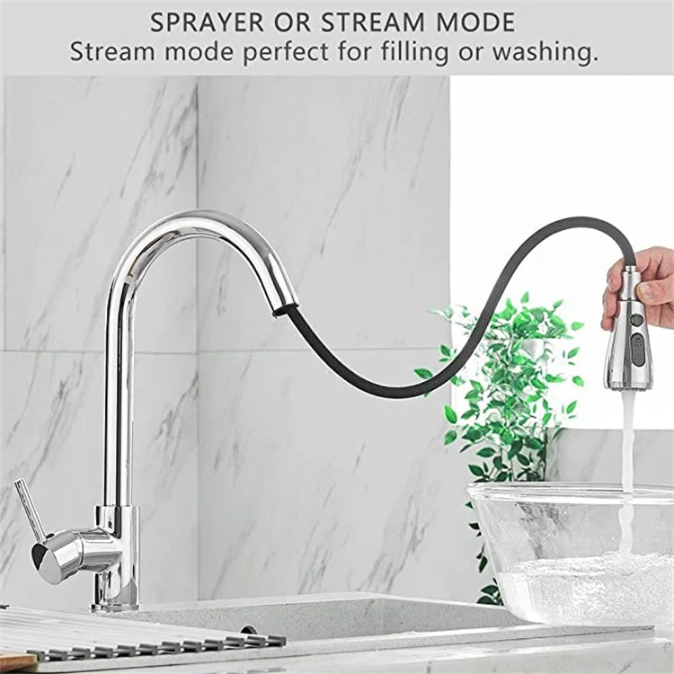 Customized Design High Quality Pull Out Sink Splash Guard Kitchen Mixer Faucet