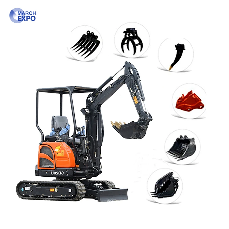 3.5 ton excavator breaker new mini excavator mining excavator trailer with grapple Miniescavadeira