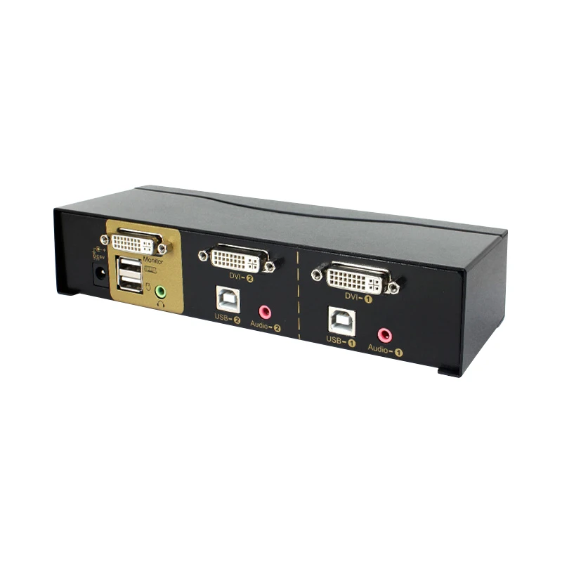 Best price 2 ports DVI  KVM Series  DVI  Box manual Series 2 output to 1 input DVI video Series