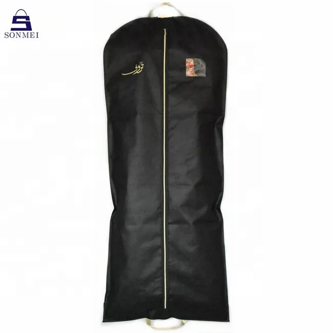 Black ziplock bag saree cover bags garment bags with zipper