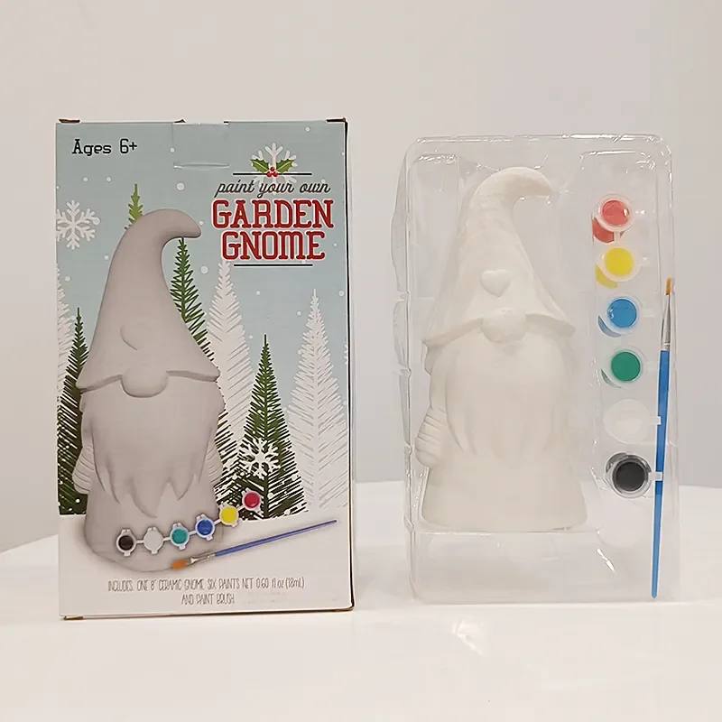 Christmas coloring gift ceramic educational arts and crafts plaster diy painting kit drawing toys for kids