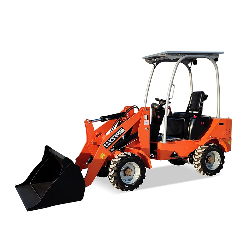 600kg electric multi front end mini small 4 wheel drive compacted loaders with lithium battery