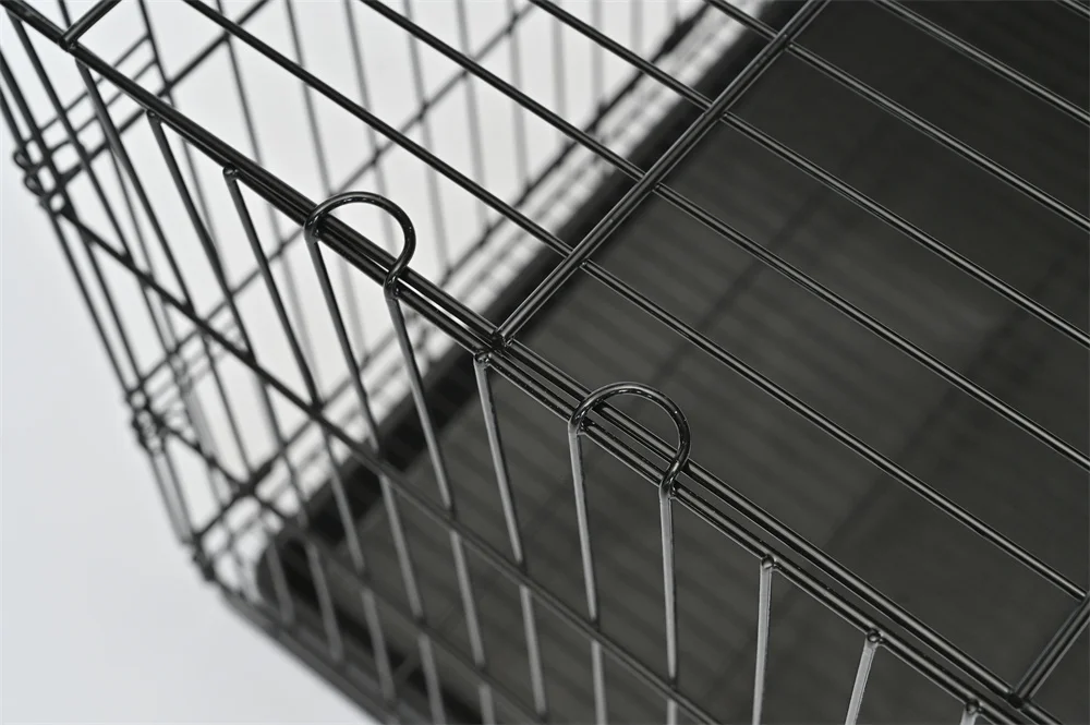 Factory Custom Iron Dog Cage Metal Kennels Black Quadrate Dog Cage
