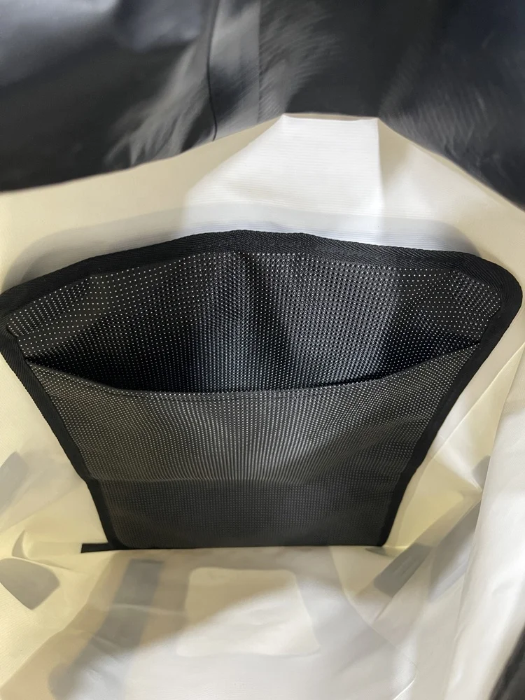 roll top closure 30L white waterproof backpack dry bag with front zipper pocket laptop sleeve for travelling camping sports