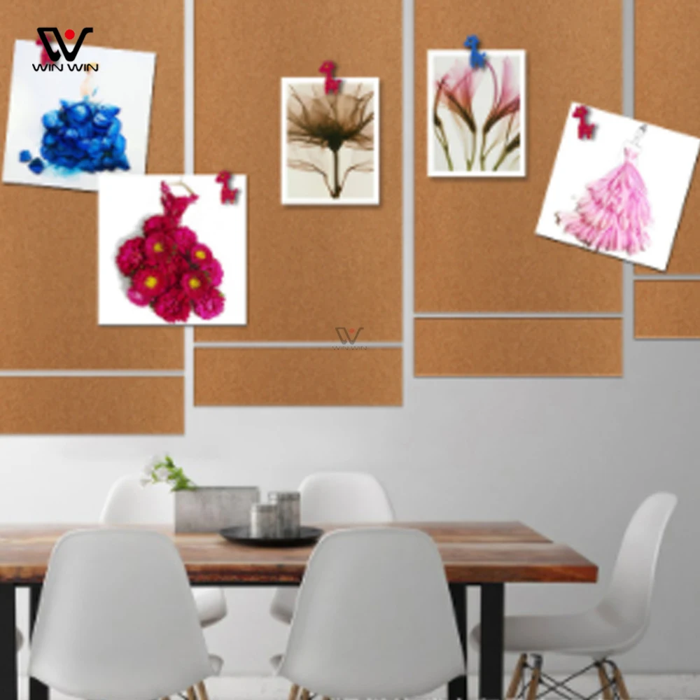 
Wholesale Self-Adhesive Big Cork Display Board for Notice, Photo, Picture, Home, School, Dorm, Office 