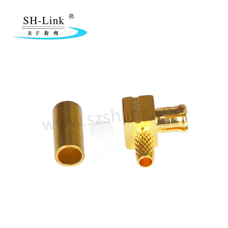 MCX male plug right angle crimp for RG316 RG174 RG188 RF Coax Connector Adapter