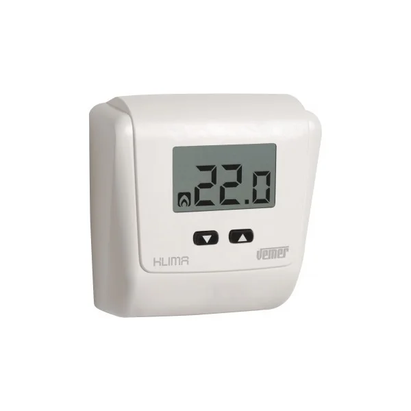 VEMER VE729000 KLIMA LCD - Digital Thermostat Heating System Battery Supply HVAC Systems Made in Italy