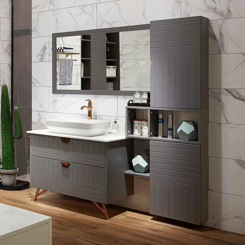 Large Modern White Bathroom Furniture Wood Design Home Application