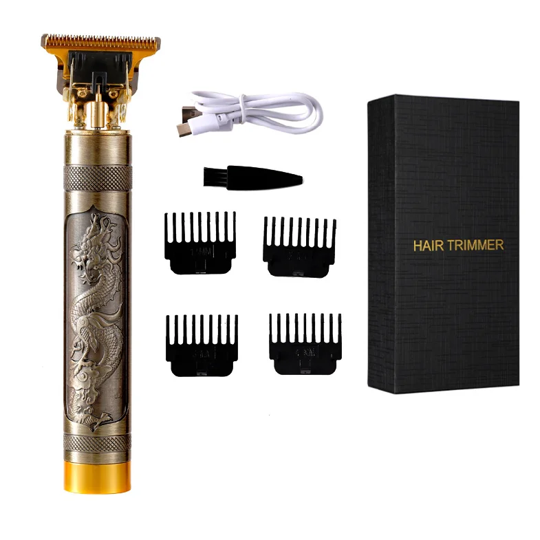 Electric Shaver Rechargeable Dragon Buddha head Hair Trimmer R Blade Trimmer Haircut Set Cordless T9 Hair Clipper