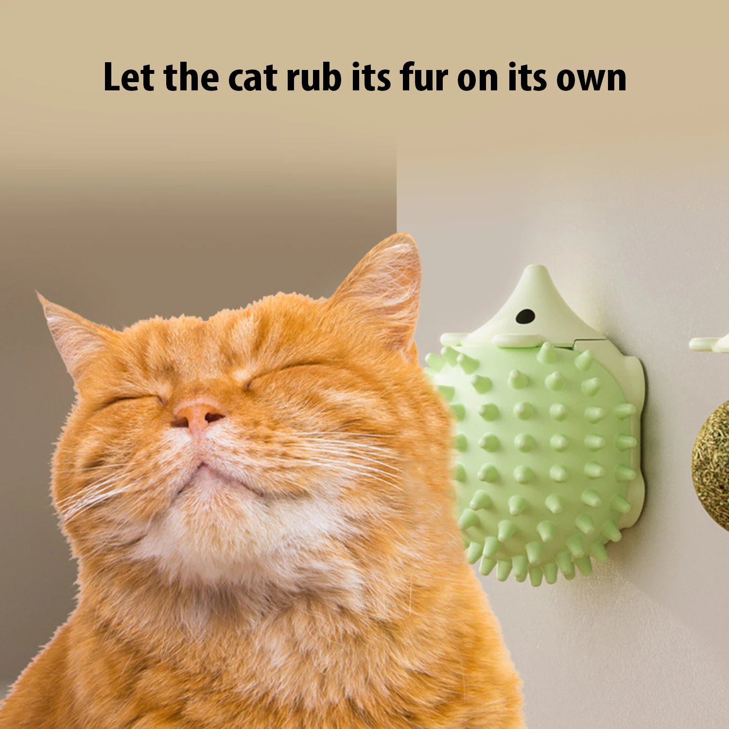 C4P Wholesale dry massage hedgehog Natural Mint Leaf Catnip Balls for Cats Wall Balls  Lollipops Treats Magic Ball for Cat