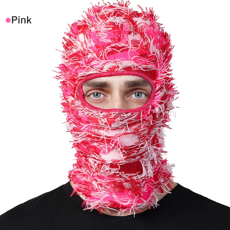 Distressed Balaclava Ski Masks for Men Knitted Masks for Cold Weather Women Winter Full Covering
