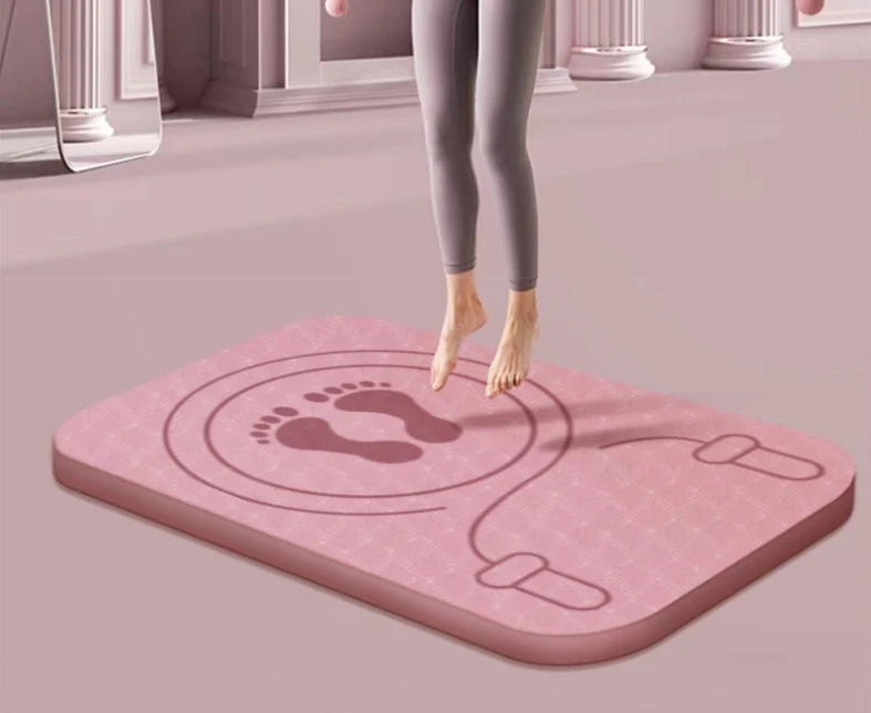 Pink sweat absorption PU thick yoga mat for children crawling fitness dance mat manufacturers wholesale oversized