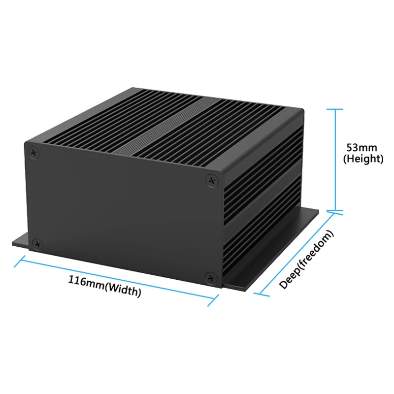 sealed plastic box power supply case control 116*53-130 aluminum electronic enclosure