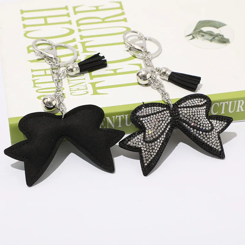 Squad team Superfan Popcorn Cheer Mega phone keyring Diamond trumpet Up cheerleading Bling sparkly Bow Keychain