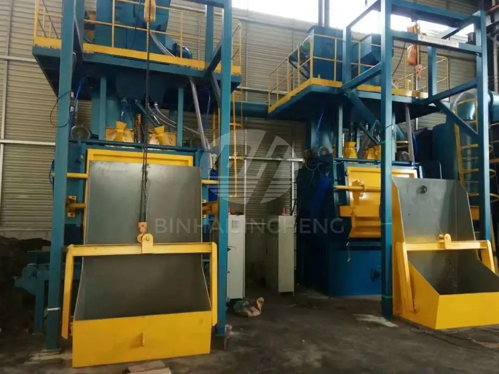 shot blasting machine q3210/tumble q3210 rubber belt shot blasting machine