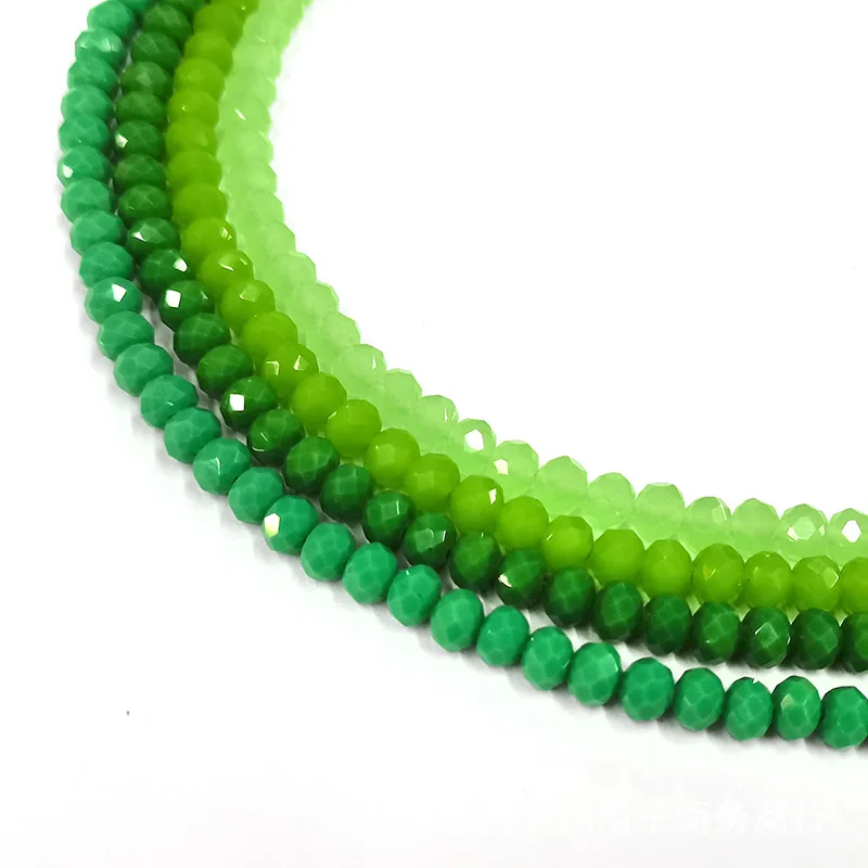 Factory wholesale crystal jade flat beads jewelry accessories hair and clothing decorations 2/3/4/6/8mm porcelain rondelle beads