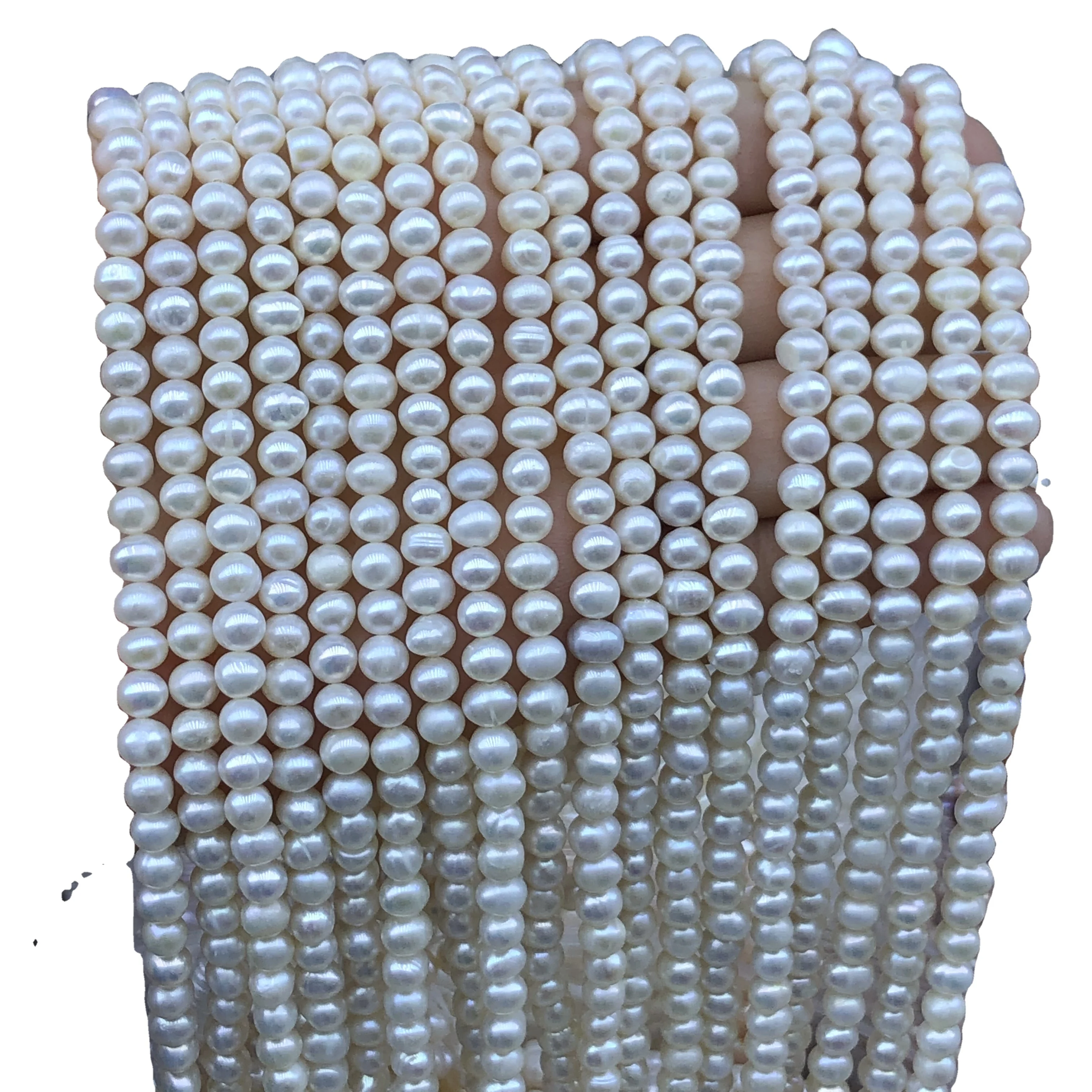 New Goods 6-7mm Flawless Near Round Natural Fresh Water Pearl Naked Pearl Semi-finished Diy Jewelry Accessories Wholesale