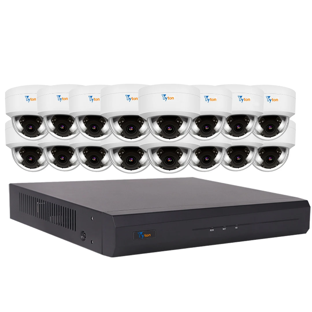 Новая домашняя система безопасности 4k 16CH NVR 16 шт. 6MP IP-камера POE купол со встроенным микрофоном ИИ Обнаружение людей и транспортных средств ИК 20-30 м IP66