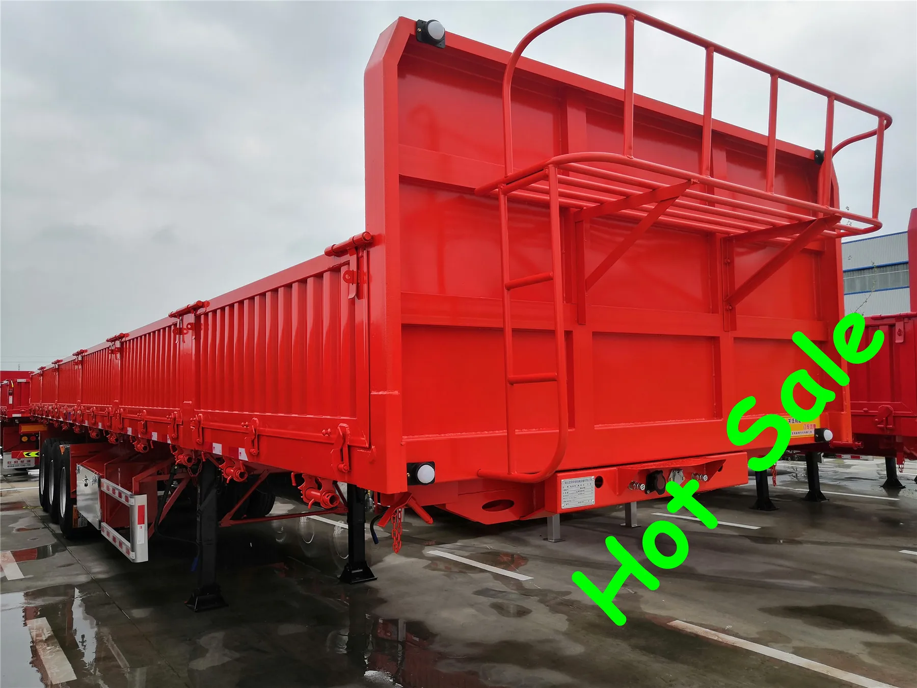  OYJD Trailers 20ft 40ft Brake System thicken sidewall with twist locks semitrailer use roll steels rubbers cements