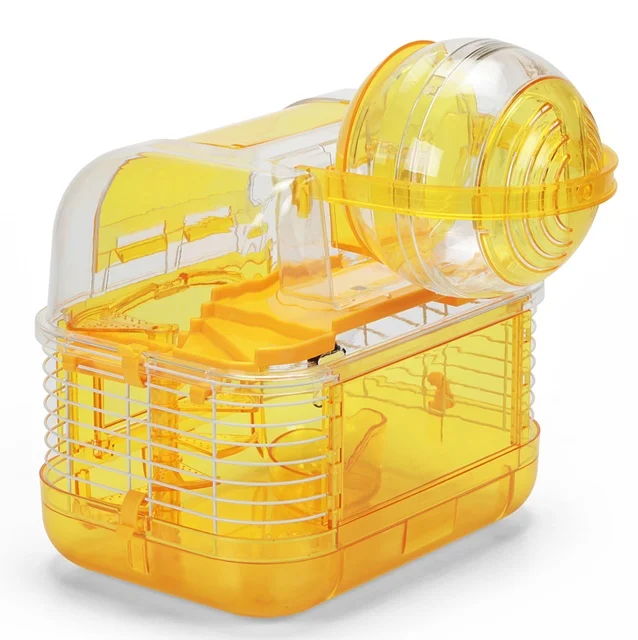 734-A Hot Selling New Small Plastic Pet Minor Planet Cage With Food Bowl And Drinker Hamster House