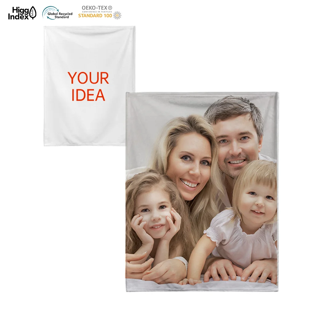 Custom Printed Design Wholesale Office Nap Thicken Warm Plush Sherpa Fleece Throw Blanket For Winter