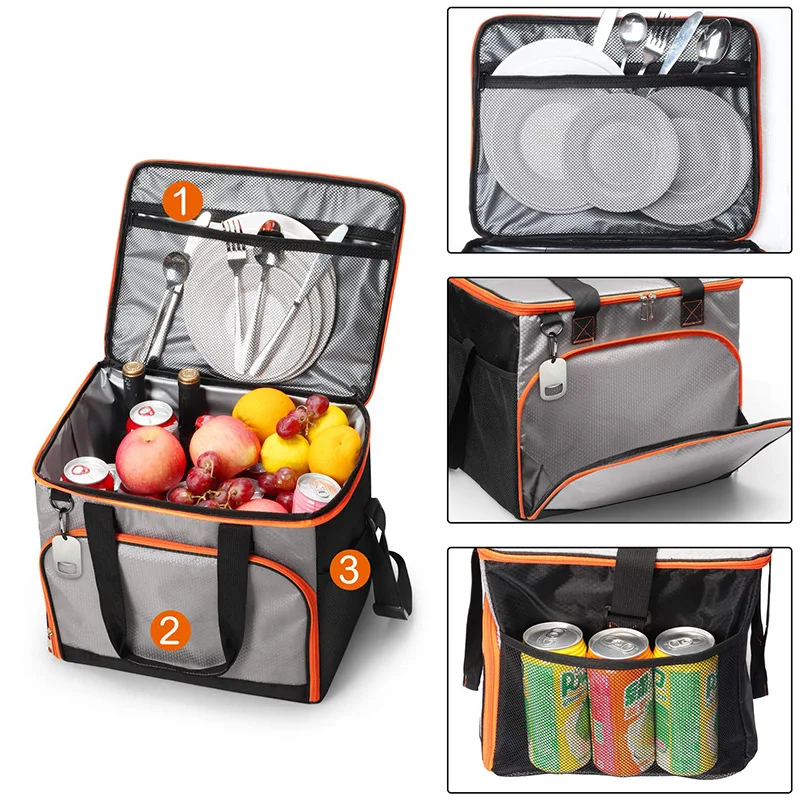 customized leak proof lunch travel picnic cooler bag tote cooler shopping bag insulated lunch for outdoor