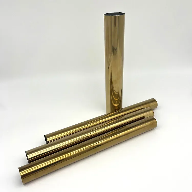 Stainless Steel Tube Manufacturer Inox SS AISI ASTM A554 Stainless Steel Welded 201 316l Golden Stainless Steel Pipe Tube 304