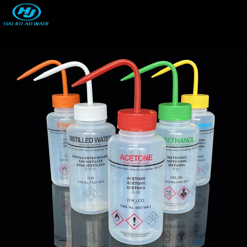 HAIJU LAB LDPE Plastic Squeeze Wash Bottle Chemical Water Rinse Squirt Bottle For Tattoo Eyelash Cleaning Lash Bath Bottle