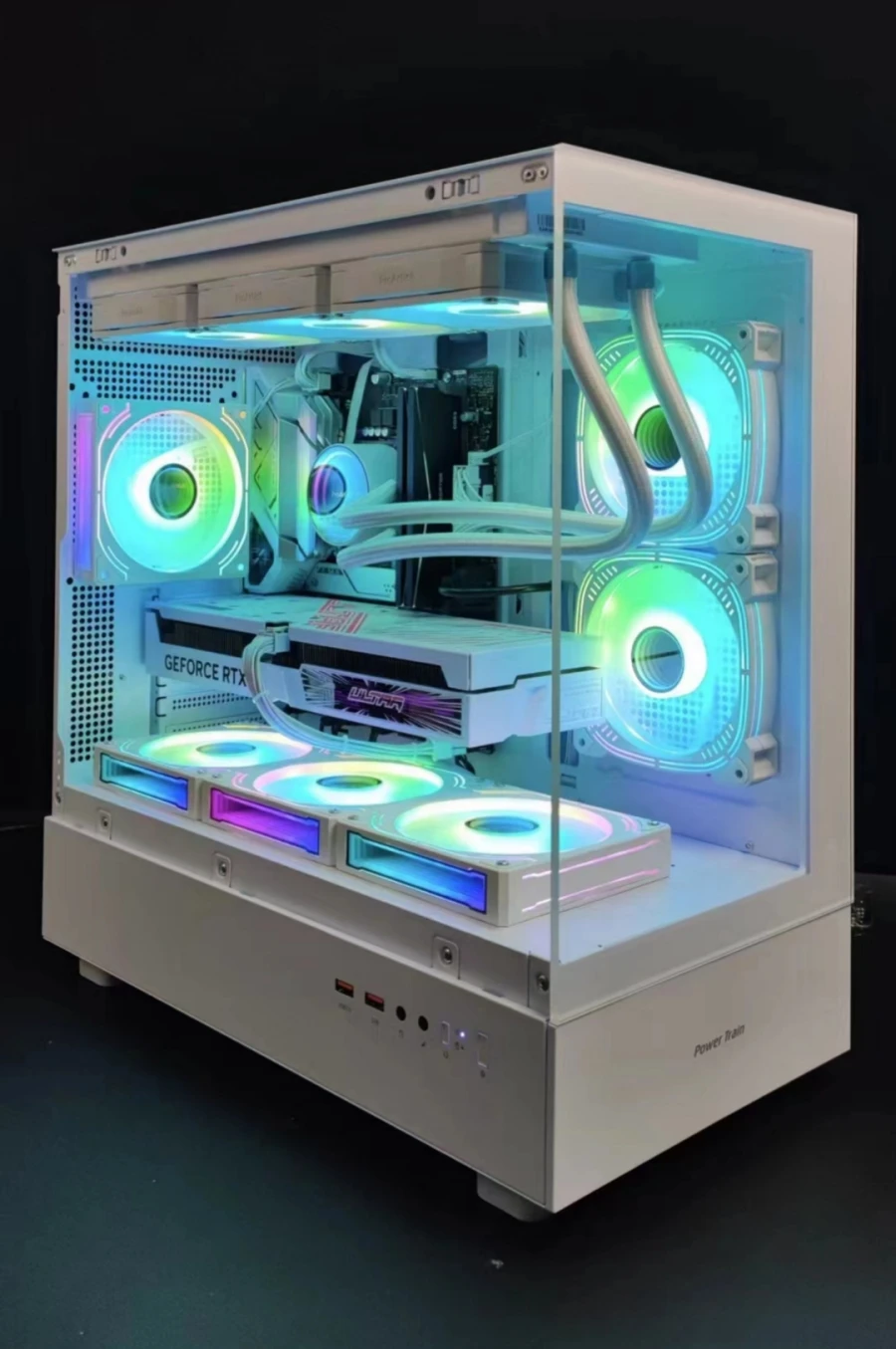 New Arrival Custom White Glass PC Case Computer Case Gaming Computer Cases & Towers Cabinet