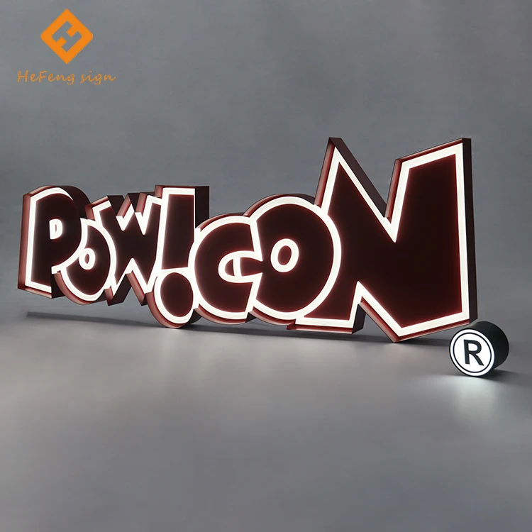 Neon light sign custom logo acrylic custom advertising sign 3d led letters