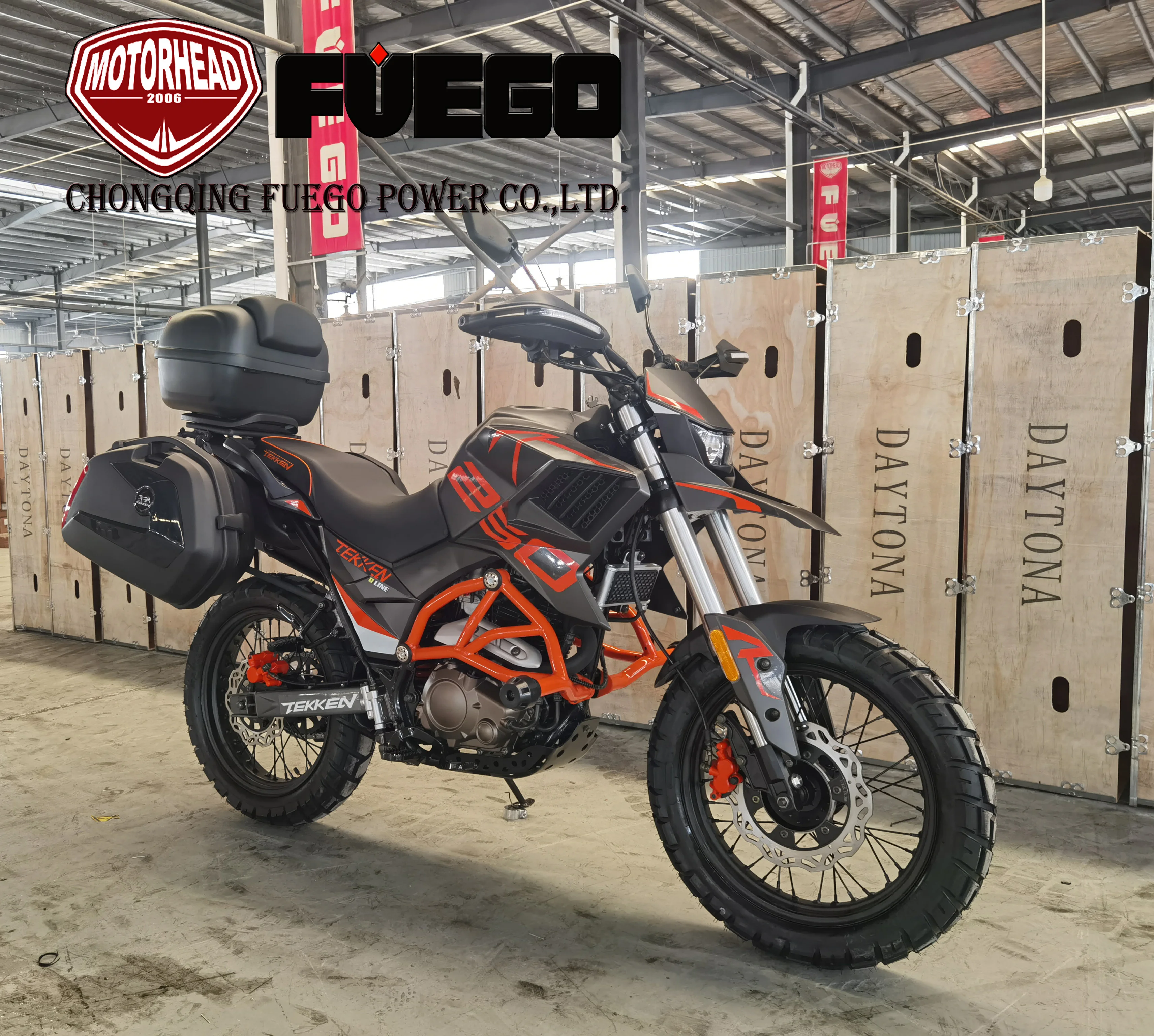 Chongqing Wholesales Best Selling Ninja Sports Adventure Motorbike Trail Motos FUEGO POWER TEKKEN Motorcycle