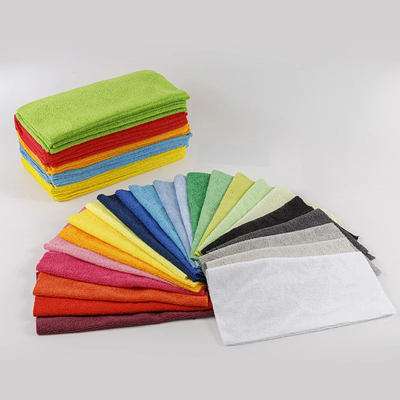 GREENFOUND microfiber cleaning cloth terry towel edgless 30 30cm household home  kitchen floor auto workshop bathroom wipers