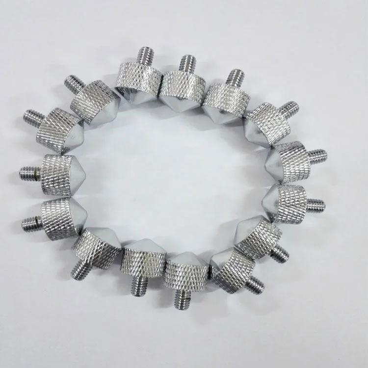 machining turning lathe part 30TPI diamond male knurled knob deep 10/32 TPI thread knurled thumb screw