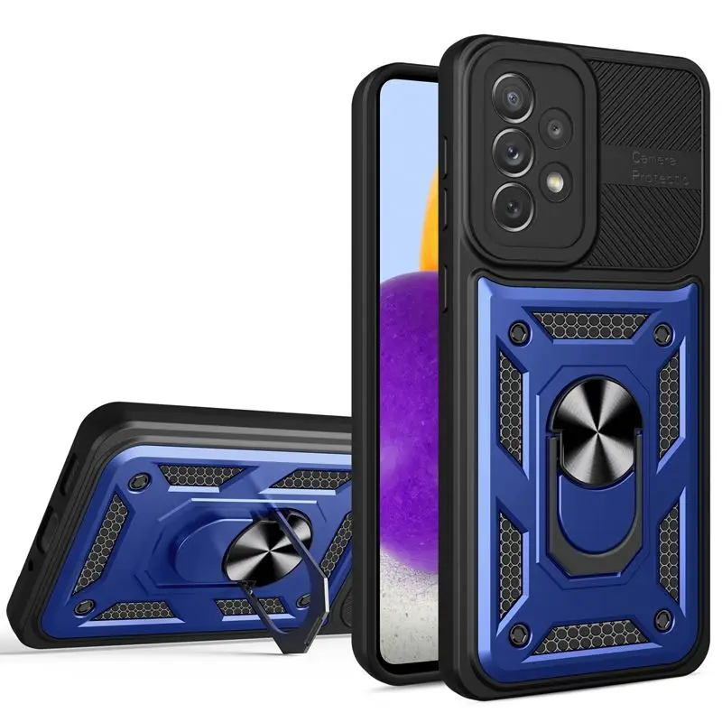 Shockproof TPU PC Cover Metal Ring Holder Phone Case Hard Bumper Back Cover For Samsung Galaxy A33 A53 A52 5G A12 A13 A03 Core