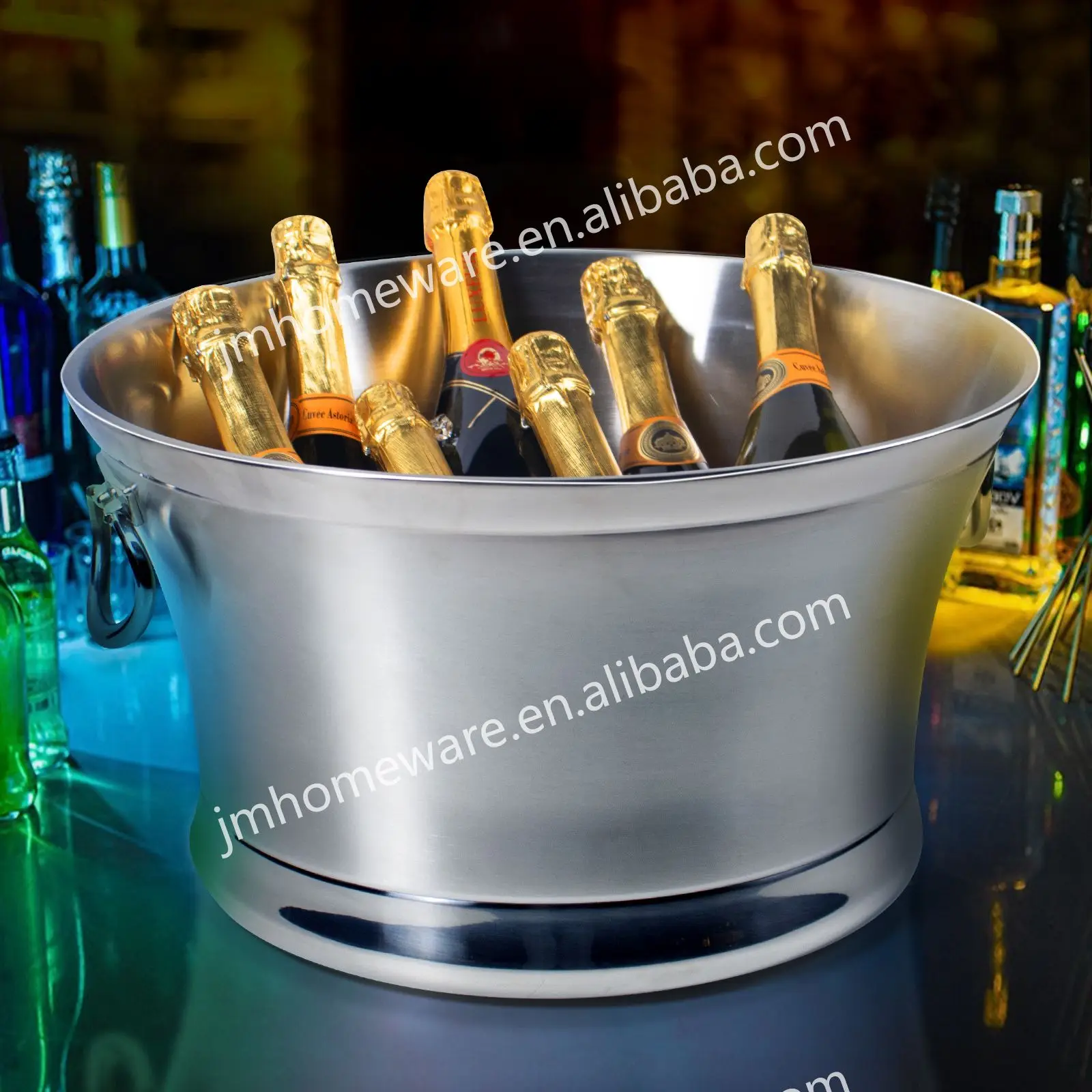Современный дизайн из нержавеющей стали ведро для льда со светодиодной подсветкой бутылка водки Ведро