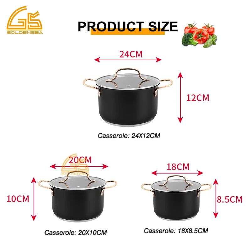 ustensiles de cuisine kitchen hot soup non stick nonstick ware stainless steel pots set kitchen cookware