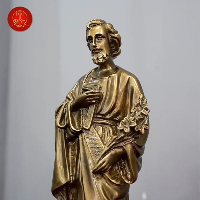 OEM/ODM Decoration Religious Bronze Sculpture Life Size Bronze Statue Saint Joseph Jesus Metal Statue