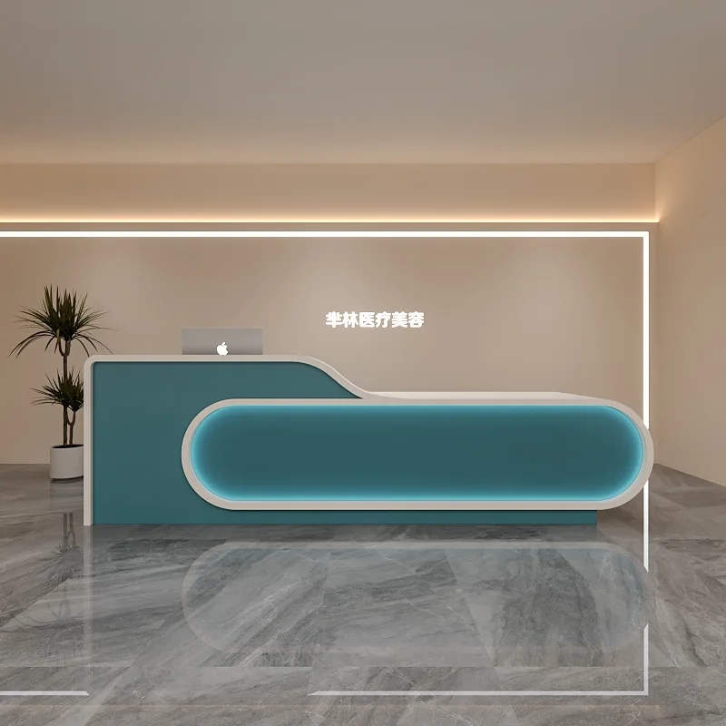 2024 Reception Furniture New Modern Simplicity Customized reception desk cashier table reception desk beauty salon