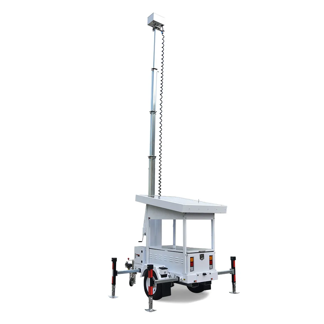 Mobile Surveillance Trailer Solar CCTV