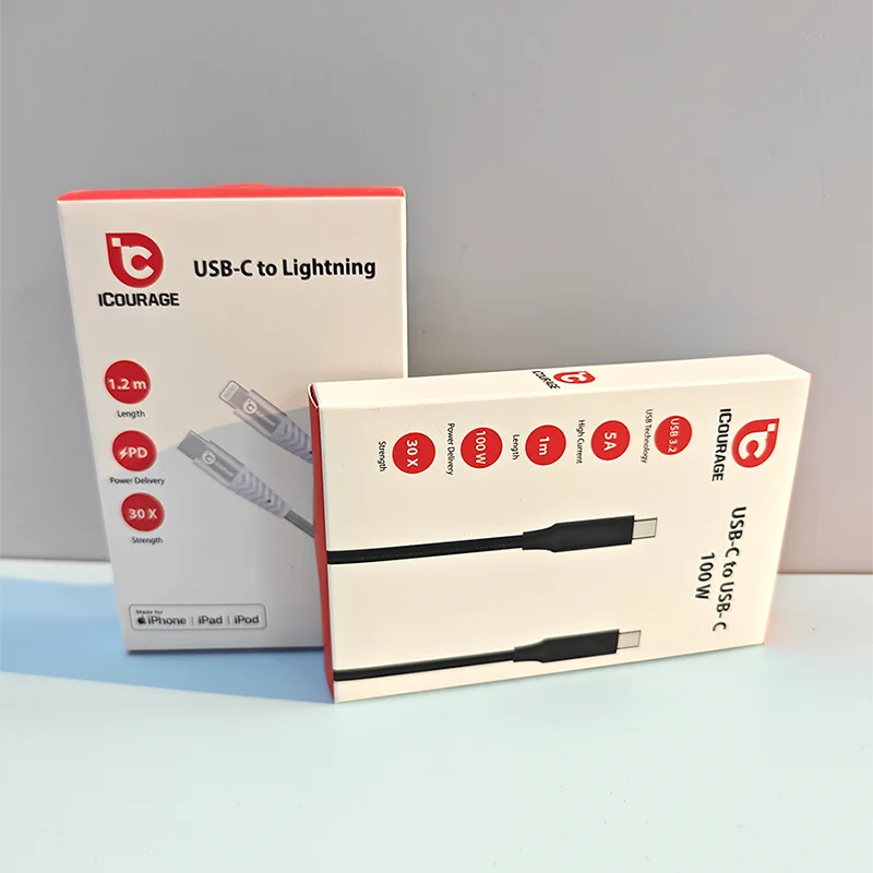 Factory Direct Customized Packaging Electronic Products Data Cable with Tray Material Optional